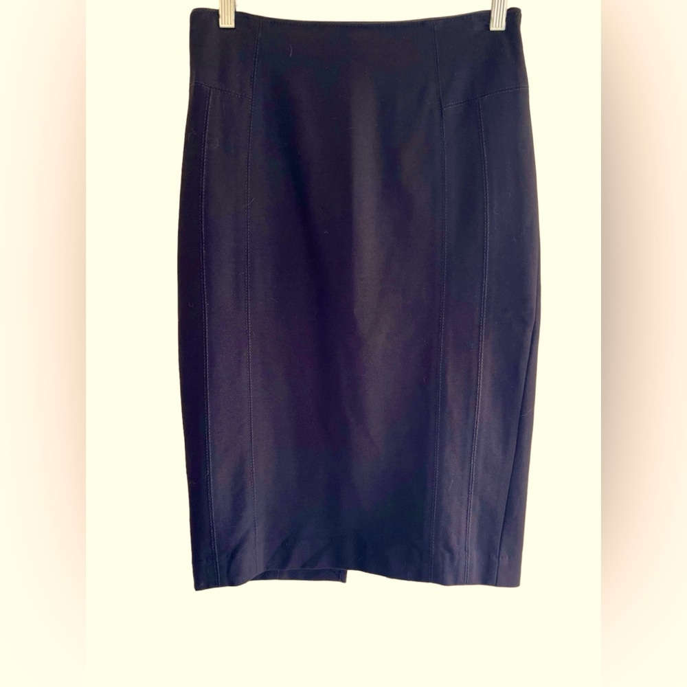 WHBM black knit pencil skirt.